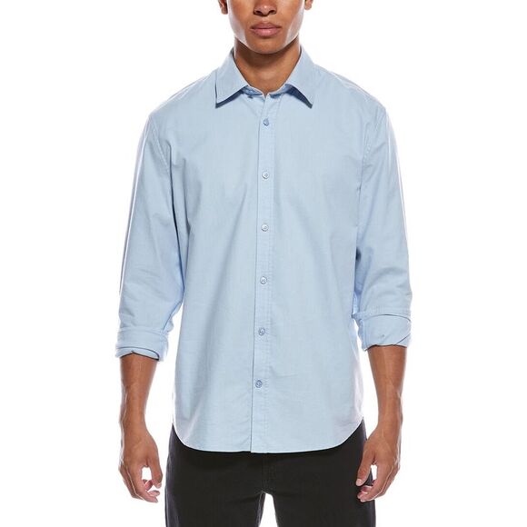7 For All Mankind Mens  Clean Front Shirt, Blue - Picture 1 of 3